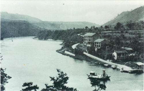 Panoramica del Porto di Imbersago, inizio del '900