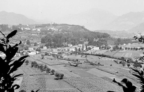 Panoramica di Imbersago dal Montesereno, anni '50