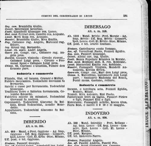 Guida di Imbersago del 1908